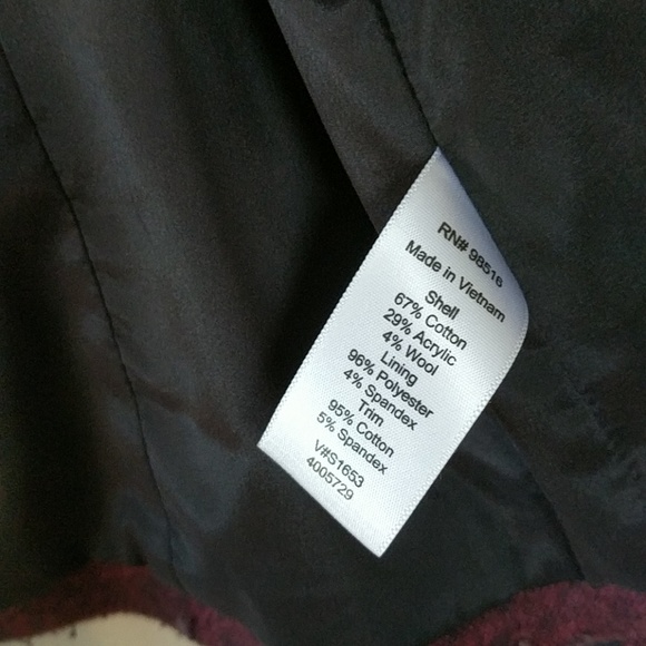 Coldwater Creek Maroon Biker-Chic Jacket - Picture 7 of 8